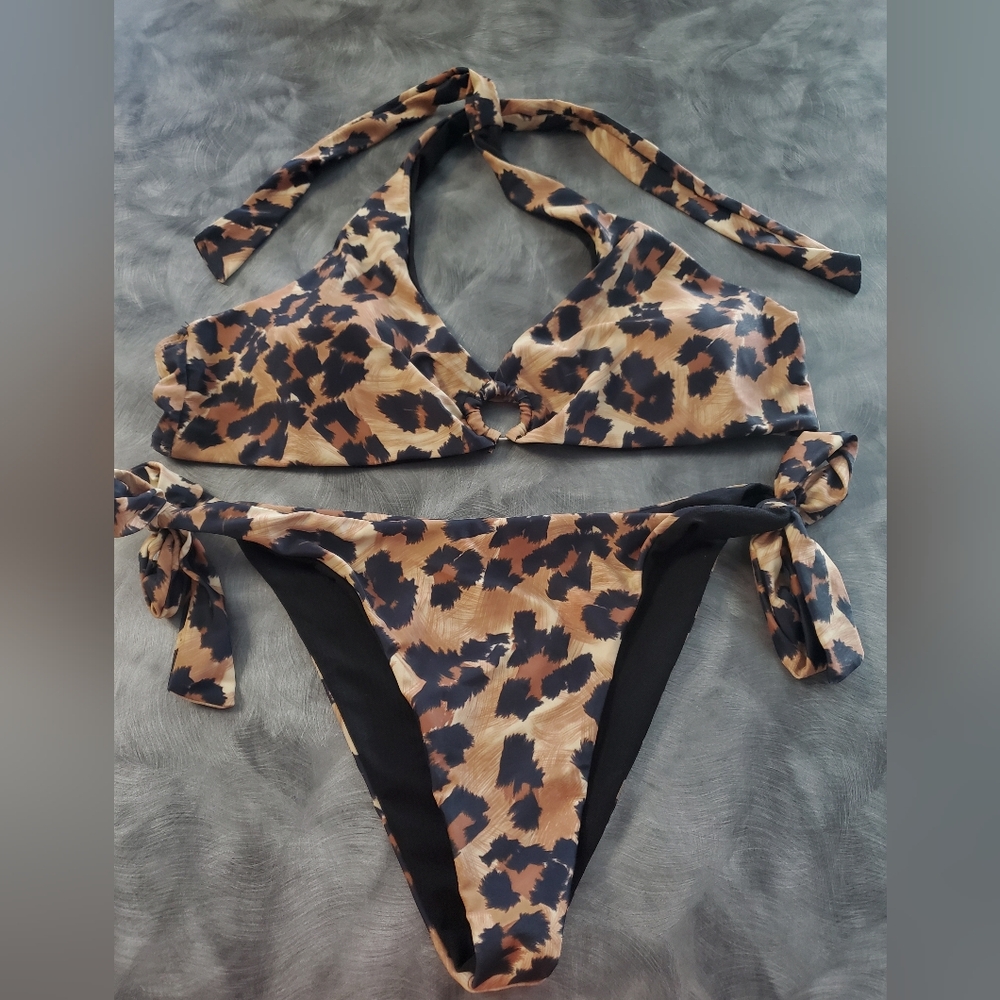 Leopard Print Bikini Set